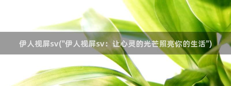 伊人久久久网综合影院：伊人视屏sv(\